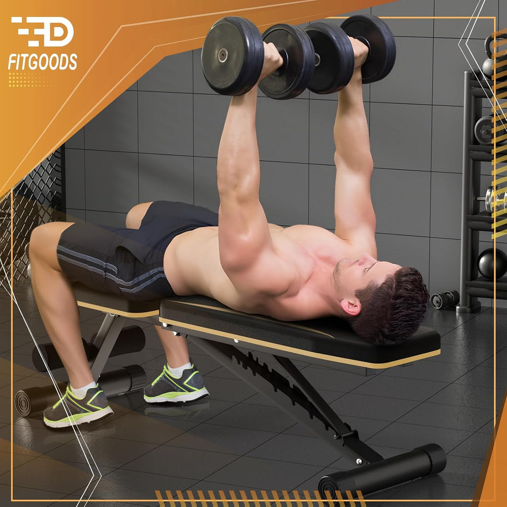 Adjustable Weight Bench - Heavy-Duty Foldable Workout Bench for Home Gym, 660 LBS Capacity, Incline & Decline