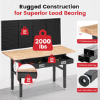 60" Adjustable Height Workbench Heavy Duty Garage Work Bench