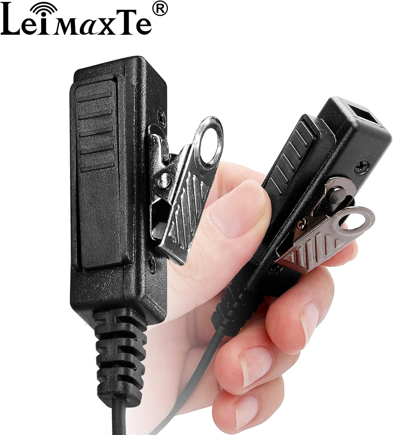 Two Way Radio Headset Compatible with Baofeng, Kenwood 2 Pin Walkie Talkie Surveillance Earpiece with Mic PTT