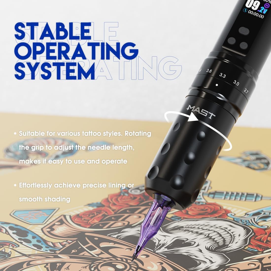 Mast Fold2 Pro Tattoo Kit Wireless Rotary Tattoo Pen Machine