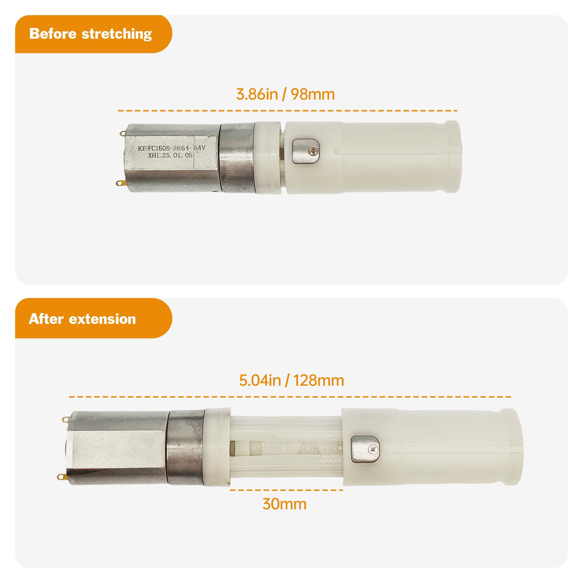 XUNKUANER 5V 30mm Stroke Mini Reciprocating Linear Actuator