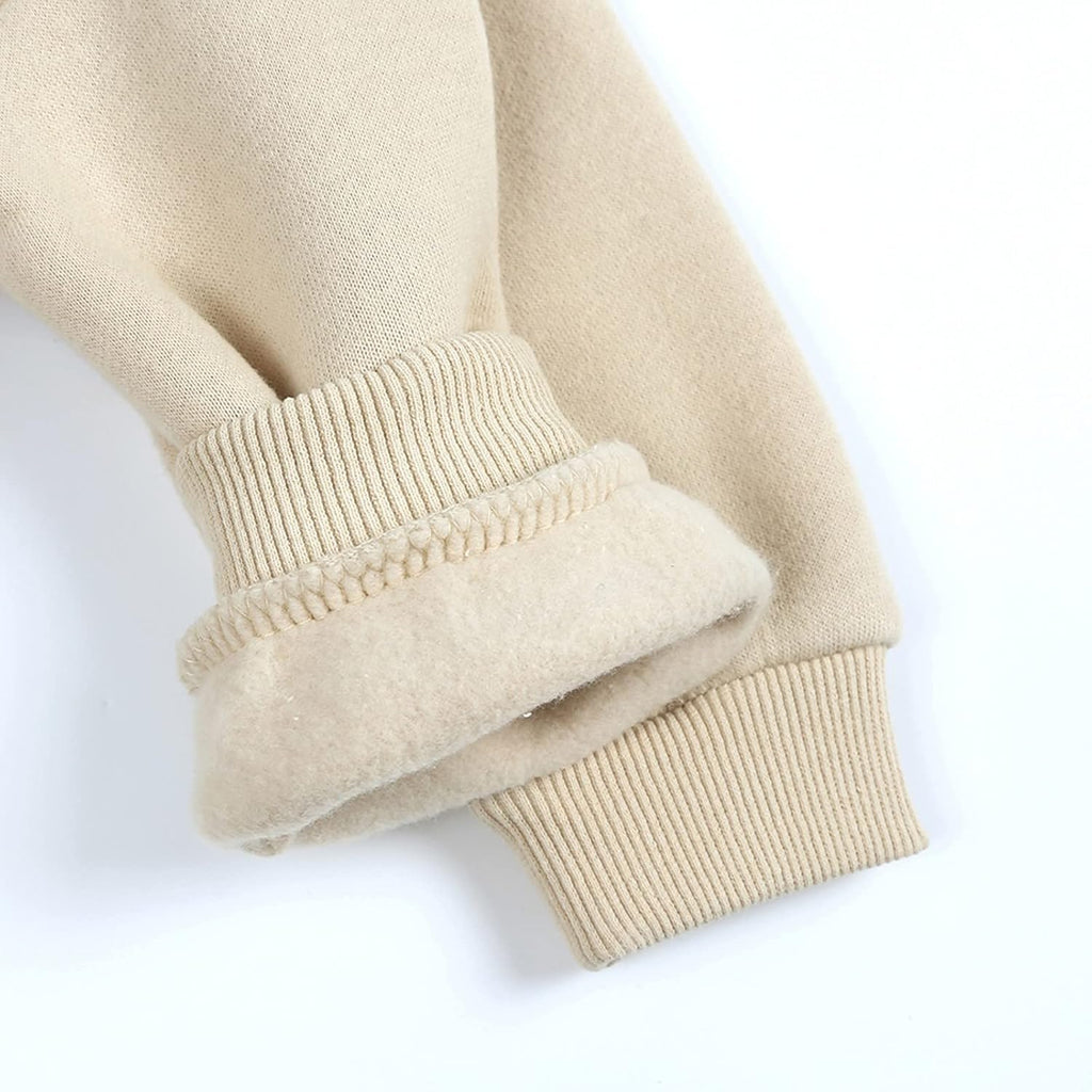 Baby Toddler Boys Fleece Sweatshirt Crewneck Long Sleeve Cotton Pullover Kids Solid Casual Sport Sweatshirts Sweater