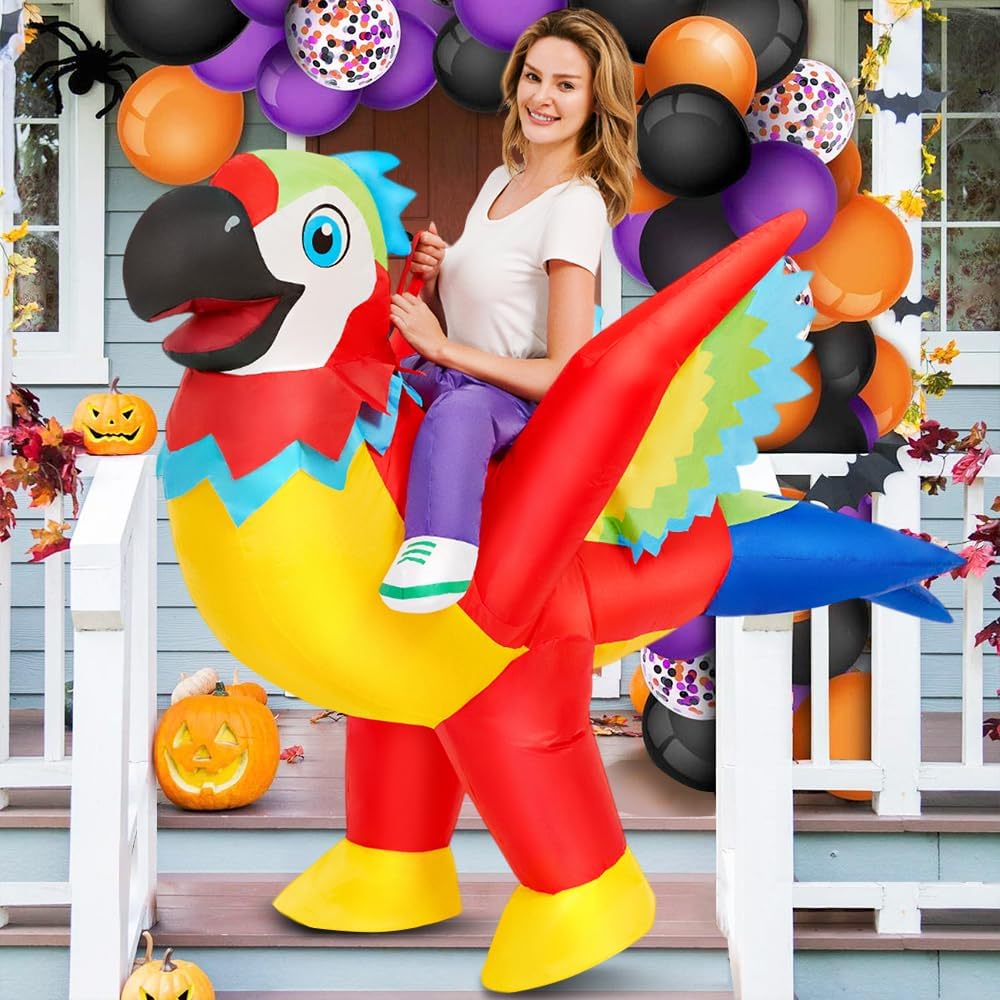 Inflatable Parrot Costume Halloween Blow up Costumes for Adult Men Women