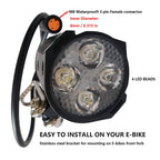 E-Bike LED Headlight with Horn 36V 48V