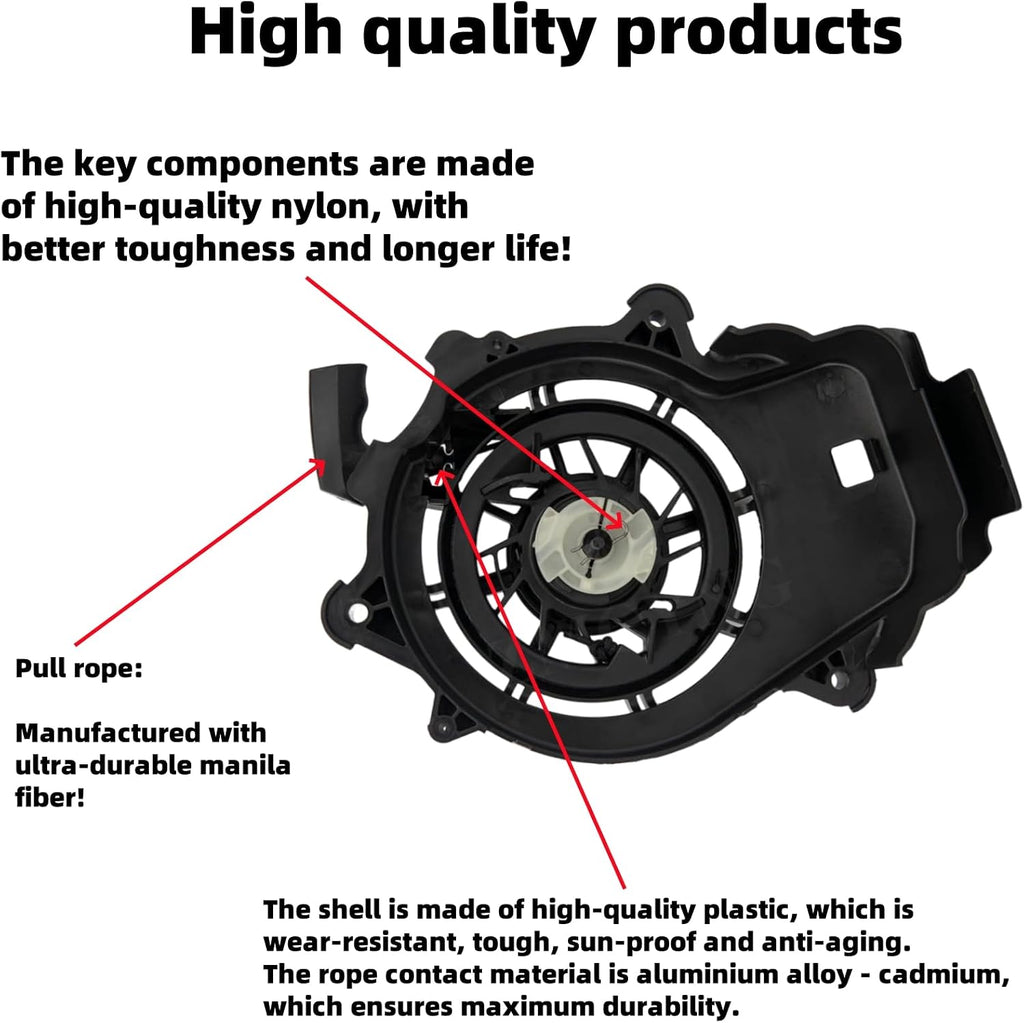 594062 Recoil Starter Pull Start Assembly and Rewind Starter Compatible with Briggs & Stratton 093J02 103m02 104m02 103m05 Lawn Mower