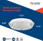 Lithonia Lighting Quantum Emergency Light, 2 Aimable Lamp Heads, 120/277V