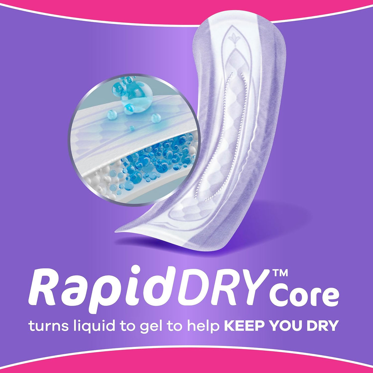 Adult Incontinence Pads for Women, Drier, 4 Drop Regular Length, Moderate Absorbency, Pads for Bladder Control