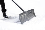 27" Combination Snow Shovel/Pusher with Steel-Core Handle, Graphite/Black