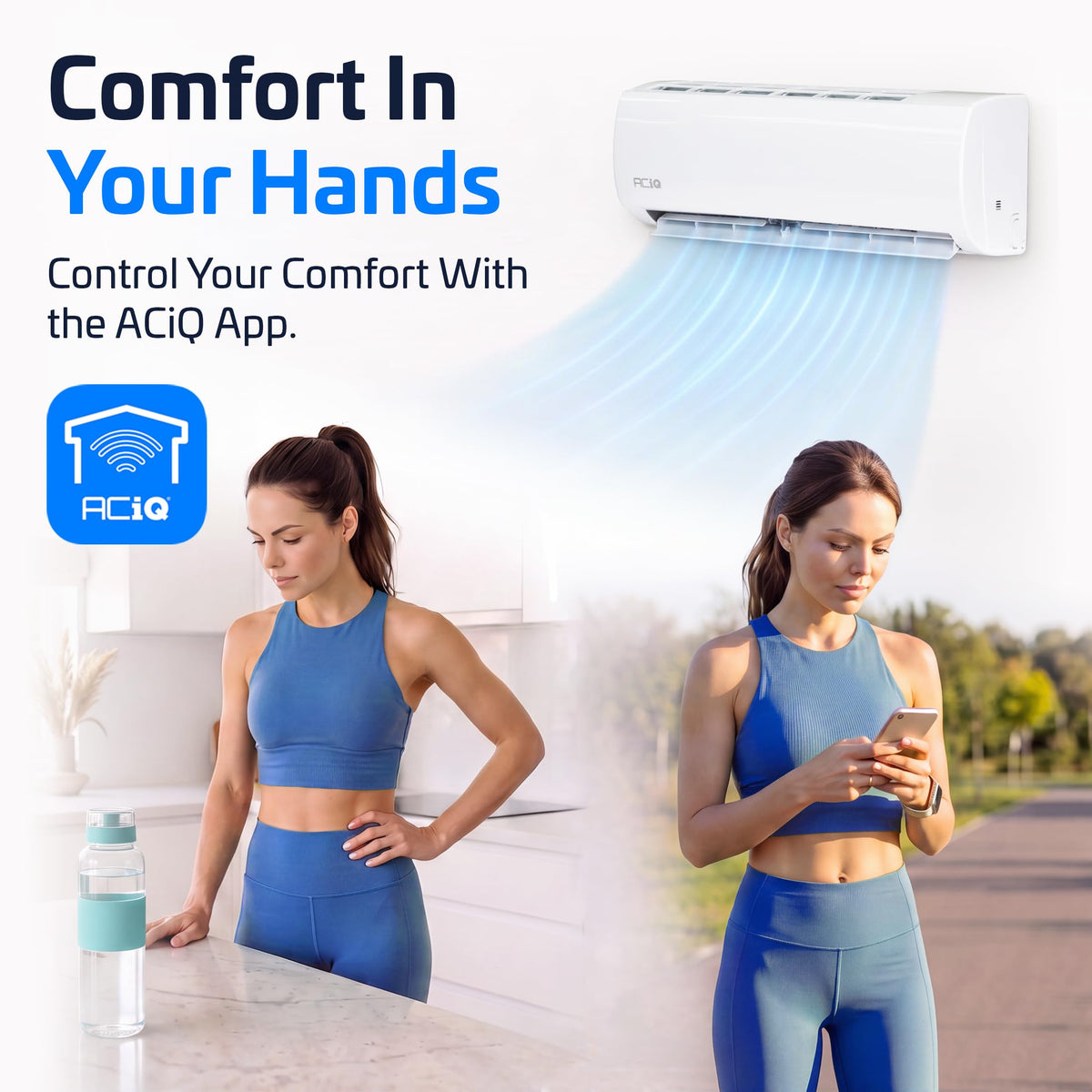 Essentials 18000 BTU 230V 20 SEER2 Mini Split AC/Heating System, White