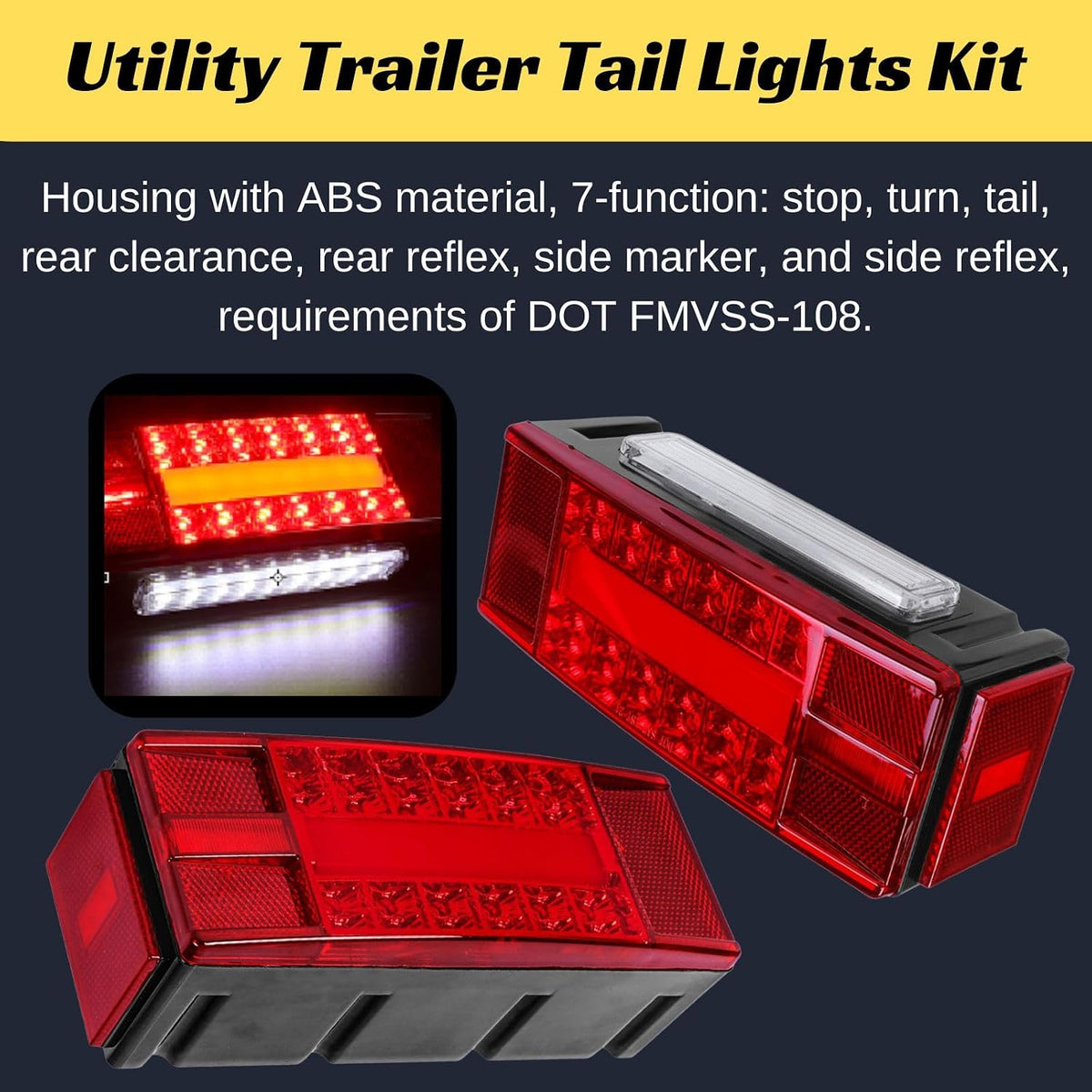 Boat Trailer Lights, Submersible Trailer Light LED Kit
