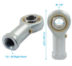 Moicstiy 2pcs 1/2" Bore, 1/2-20 RH Thread, PHSB8 Rod End Bearing