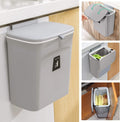 2.4 Gallon Kitchen Compost Bin for Counter Top or Under Sink, Hanging Small Trash Can with Lid for