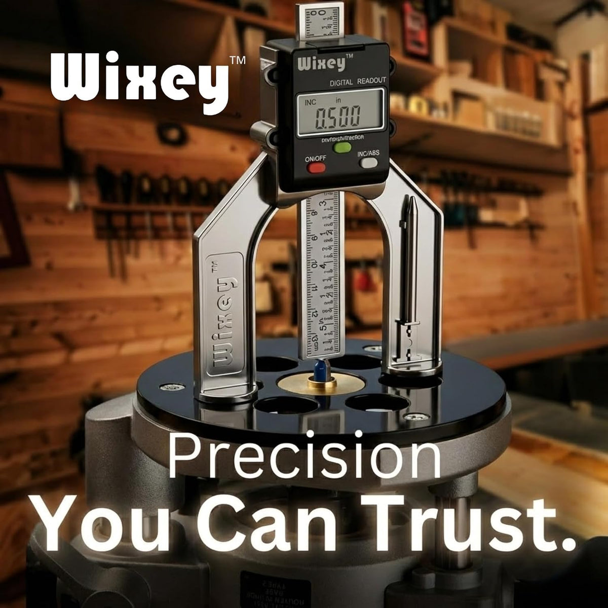 Wixey Mini Digital Height Gauge for Router Table & Table Saw Measuring Tool