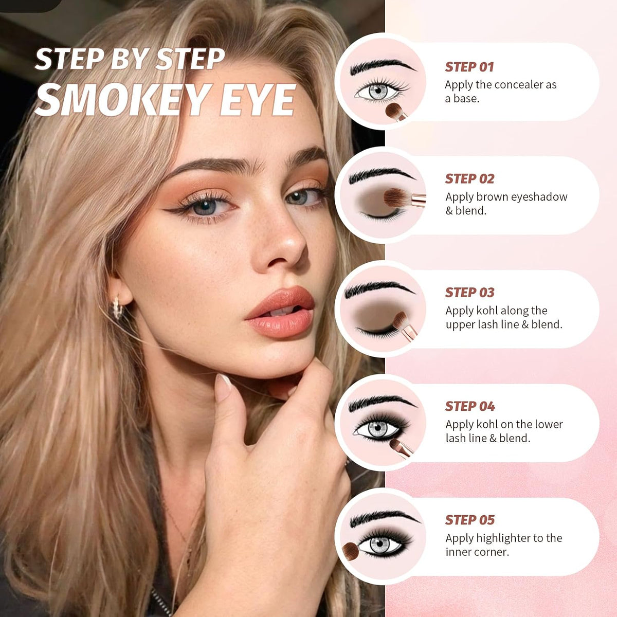 6 Piece Dual-Sided Eyeshadow Brushes - 12 Functions in 1 Set