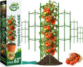 6 Pack Tomato Cages for Garden Plant Support Stakes, 48 Inch Adjustable Tomato Trellis for Pots & Raised Garden Bed