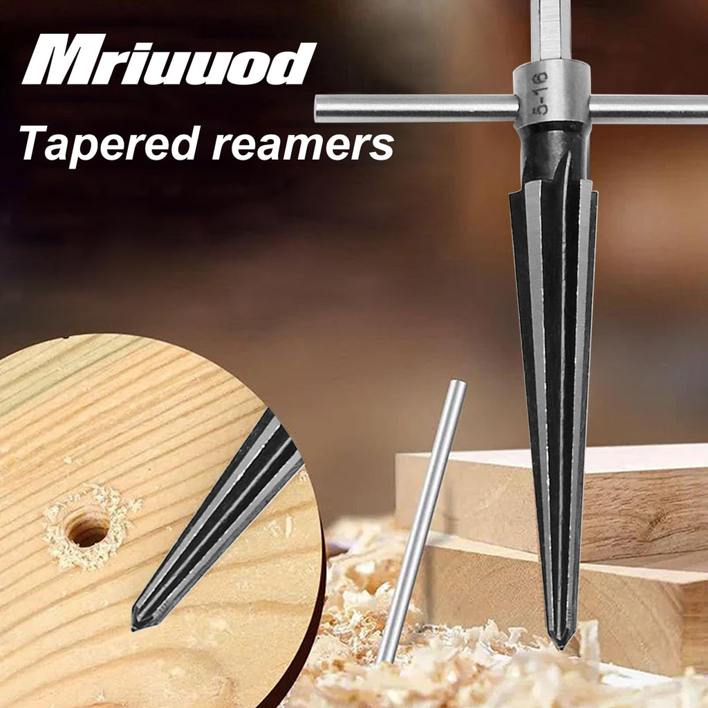Tapered Hand Reamer Set, 3-13mm & 5-16mm 6 Flute Chamfer Reaming Tool