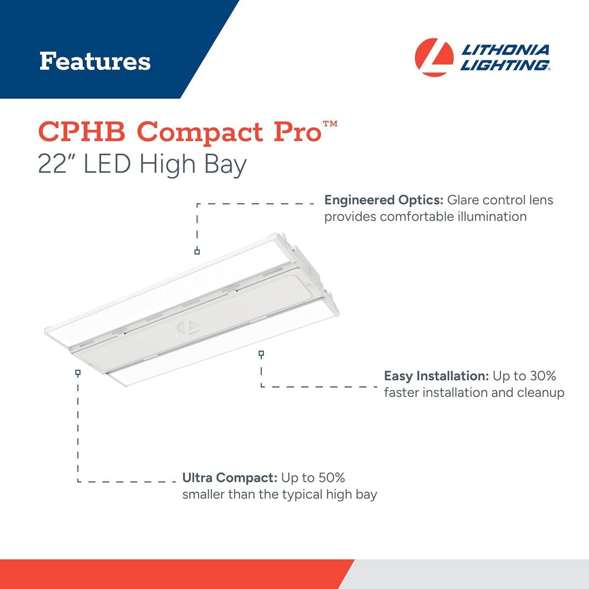 Lithonia Lighting Compact Pro LED High Bay Light 30000 Lumens 5000K MVOLT