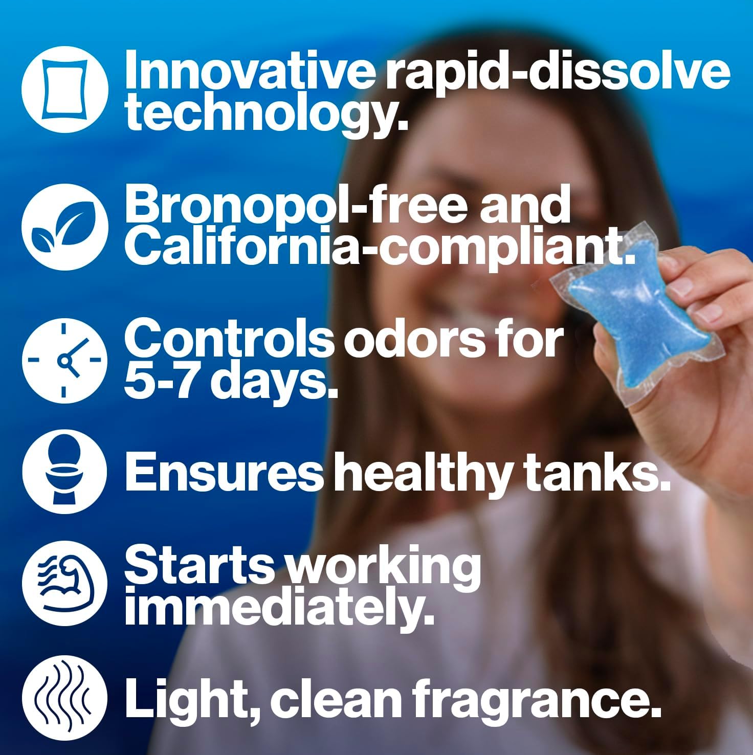 Fresh-Pak RV/Marine Holding Tank Treatment - Black Water Holding Tank Deodorizer for Rapid Breakdown of Waste &