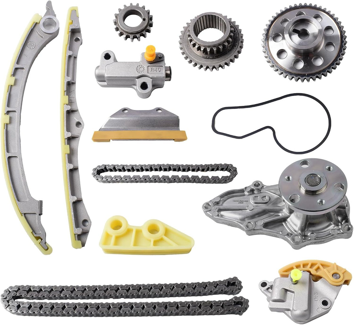2.4L Engine Timing Chain Kit with Water Pump Fits for 2008-20112 Honda Accord 2010-2011 CR-V 2.4L i-VTEC 16V, OE standard Timing Replace parts