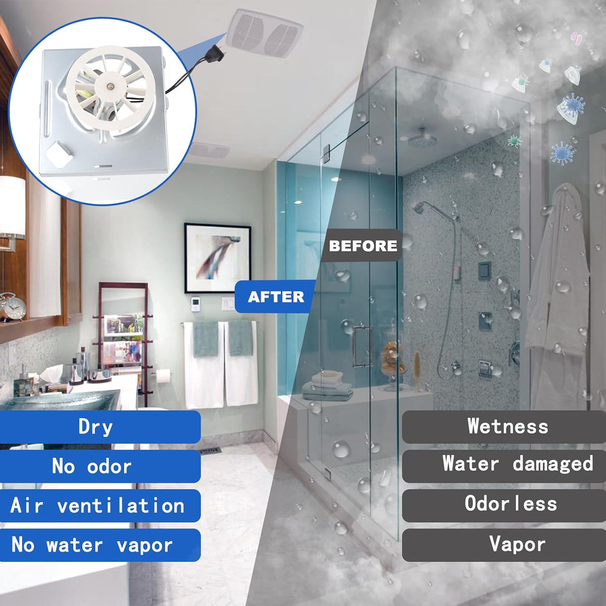 Upgraded S97012026 Fan, Bathroom Fan Assembly Compatible with Broan-Nutone