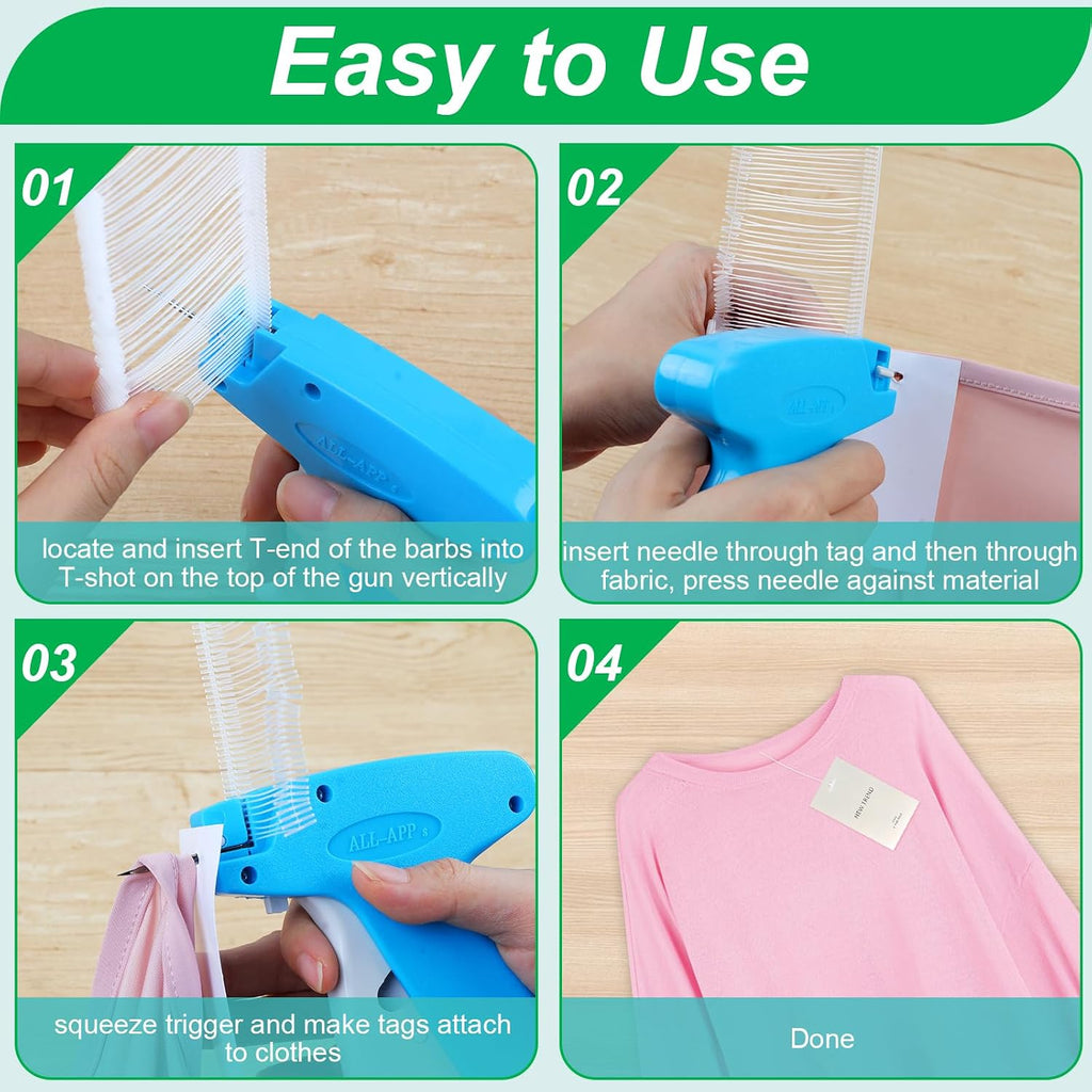 Tagging Gun Fasteners, 5000 Pcs Plastic Tag Gun Refills, 2 in | Tag Barbs Attachments, Work with All Standard Price