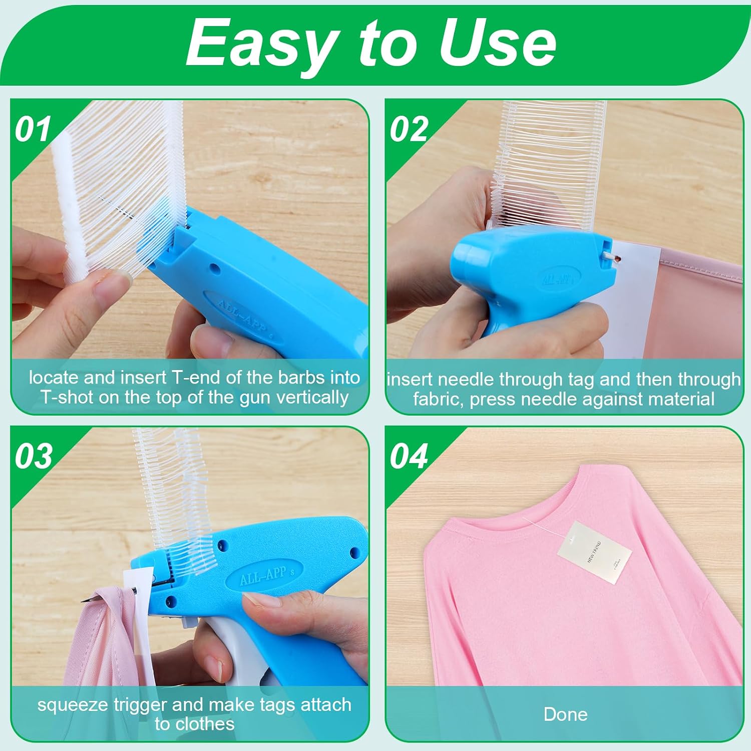 Tagging Gun Fasteners, 5000 Pcs Plastic Tag Gun Refills, 2 in | Tag Barbs Attachments, Work with All Standard Price