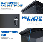 Package Delivery Boxes for Outside, Extra Large Parcel Drop Boxes with Secure Storage, Anti-Theft Galvanized