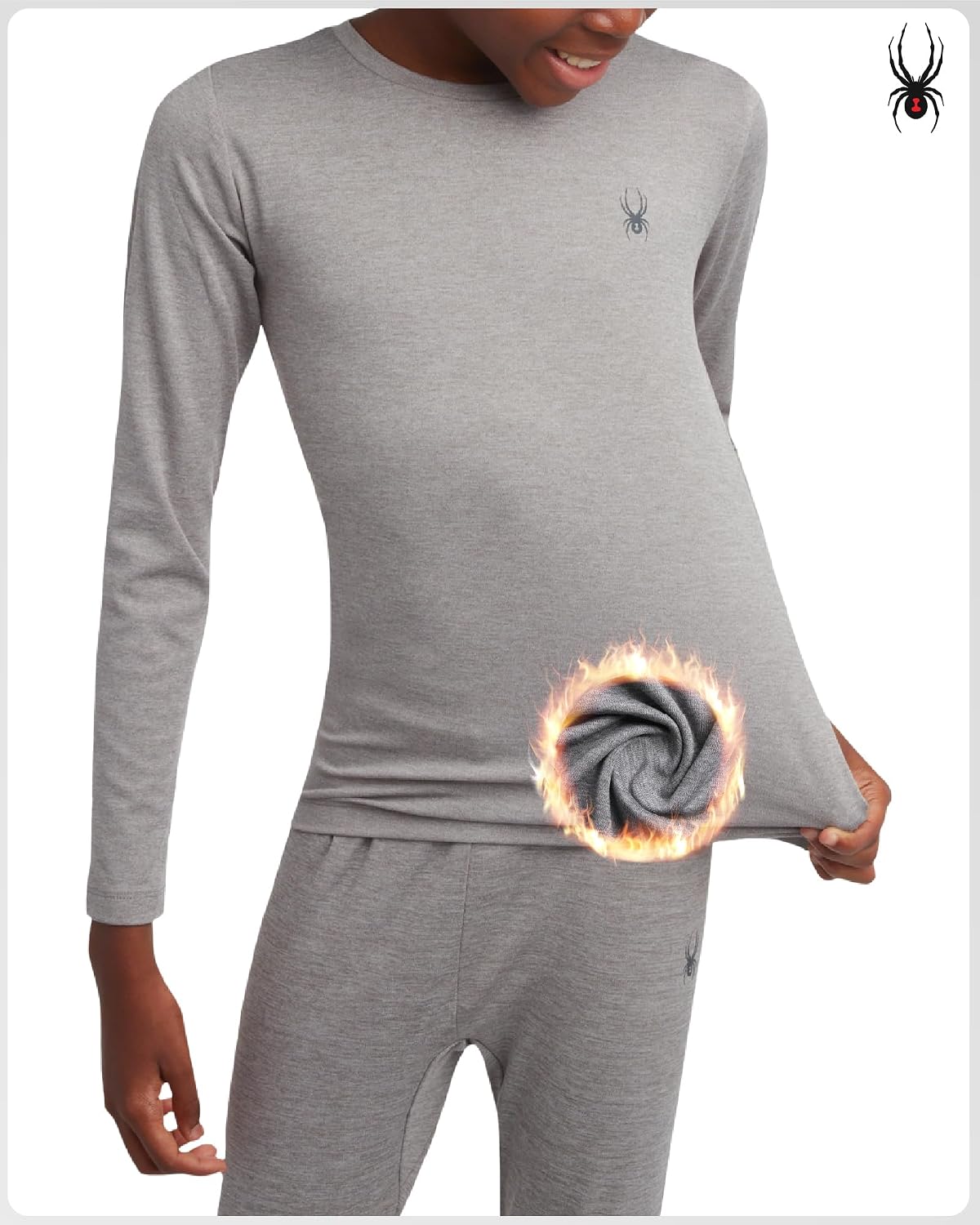 Kids Thermal Underwear Set - 2-Piece Moisture Wicking Stretch Soft | Soft Stretch Base Layer, Warm Breathable Comfort
