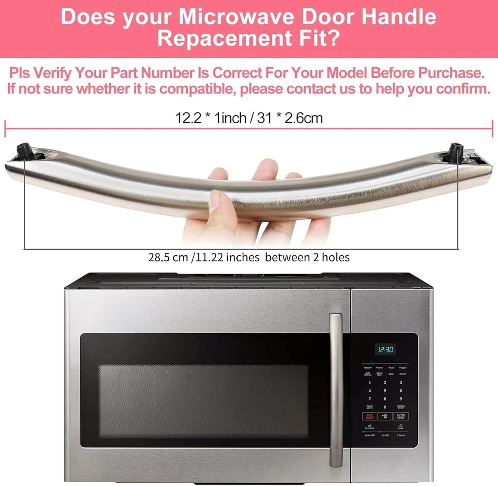LXun Upgraded DE94-02933A Microwave Door Handle Compatible with Samsung Microwave Handle Replaces AP5622966 2448710 PS4239327 DE64-02522A ME20H705MSS ME16H702SES ME18H704SFS-Gold