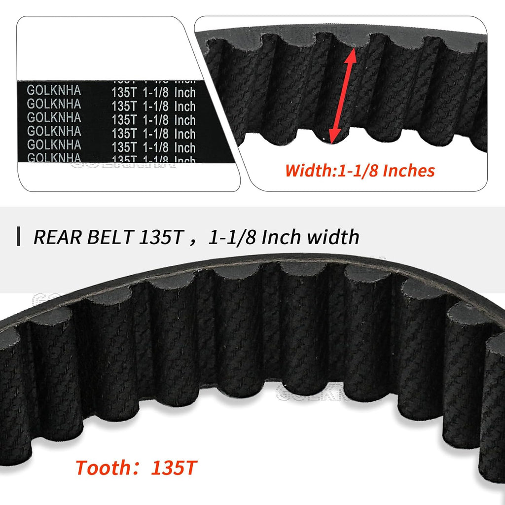 40307-00 Drive Belt,135T 1-1/8 inch Width for Harley-Davidson Softail Motorcycle 2000-2006