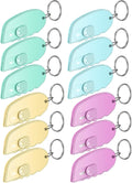 12 Pack Mini Keychain Box Cutter Portable Pocket,Brightly Color