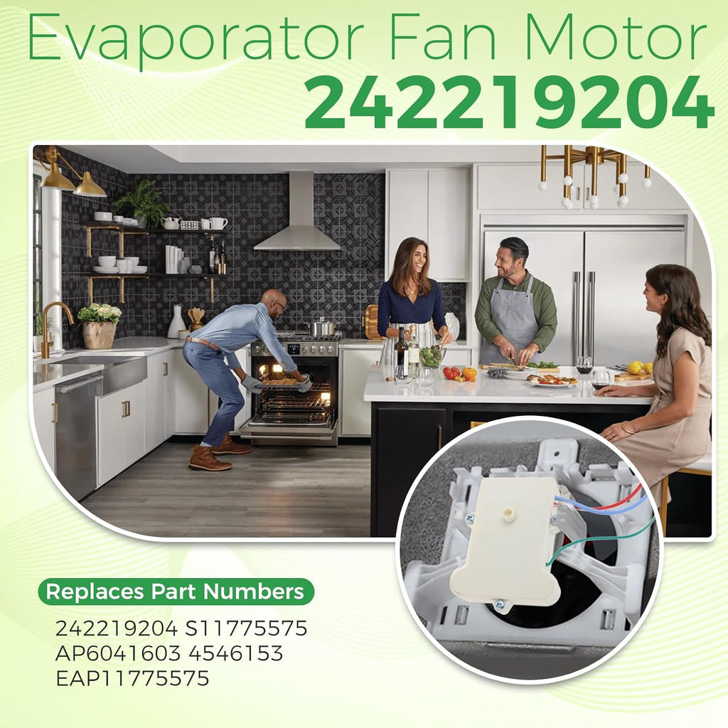 242219204 4546153 Refrigerator Evaporator Fan Motor Replacement
