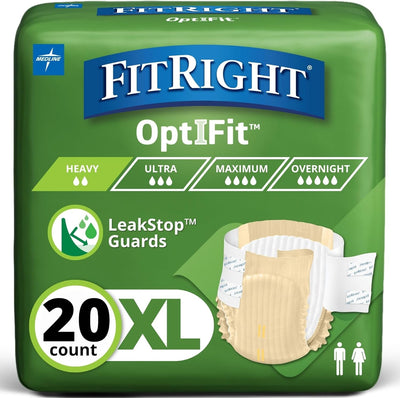 Extra+ Adult Diapers, Disposable Incontinence Briefs, Leak-Proof Diaper, Absorbent Briefs For Men and Women, Maximum