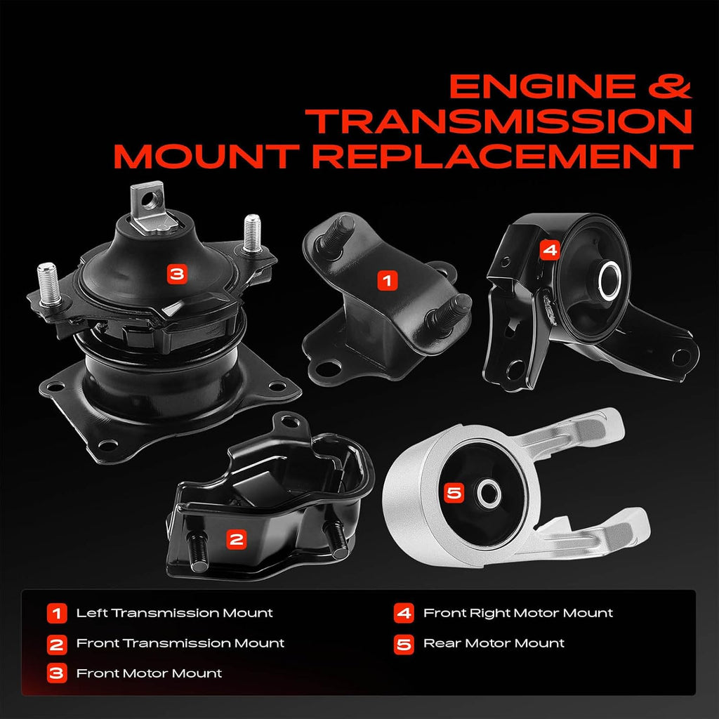 A-Premium Engine Motor Mount and Transmission Mount Kit, Set of 5