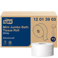 Mini Jumbo Toilet Paper Roll White T2, 12 x 1200', 12013903