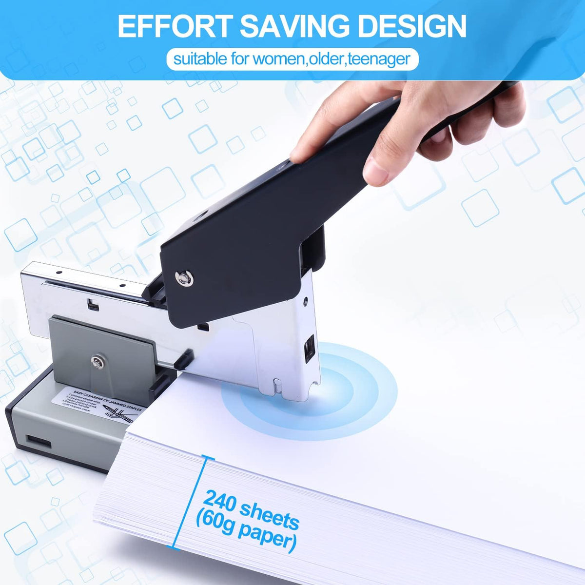 Heavy Duty Stapler,240 Sheet Capacity Office Stapler,Nextlifei Effortless Desk Stapler with 4000 Heavy Duty