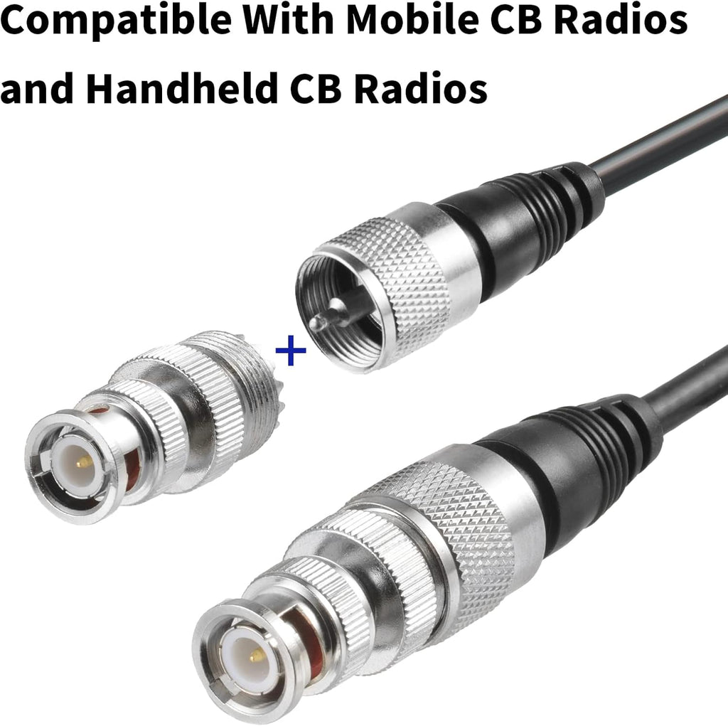 Long Range 27MHz Magnetic Base CB Radio Antenna with PL-259 BNC Male Connector for Mobile/Car Radio Cobra Midland