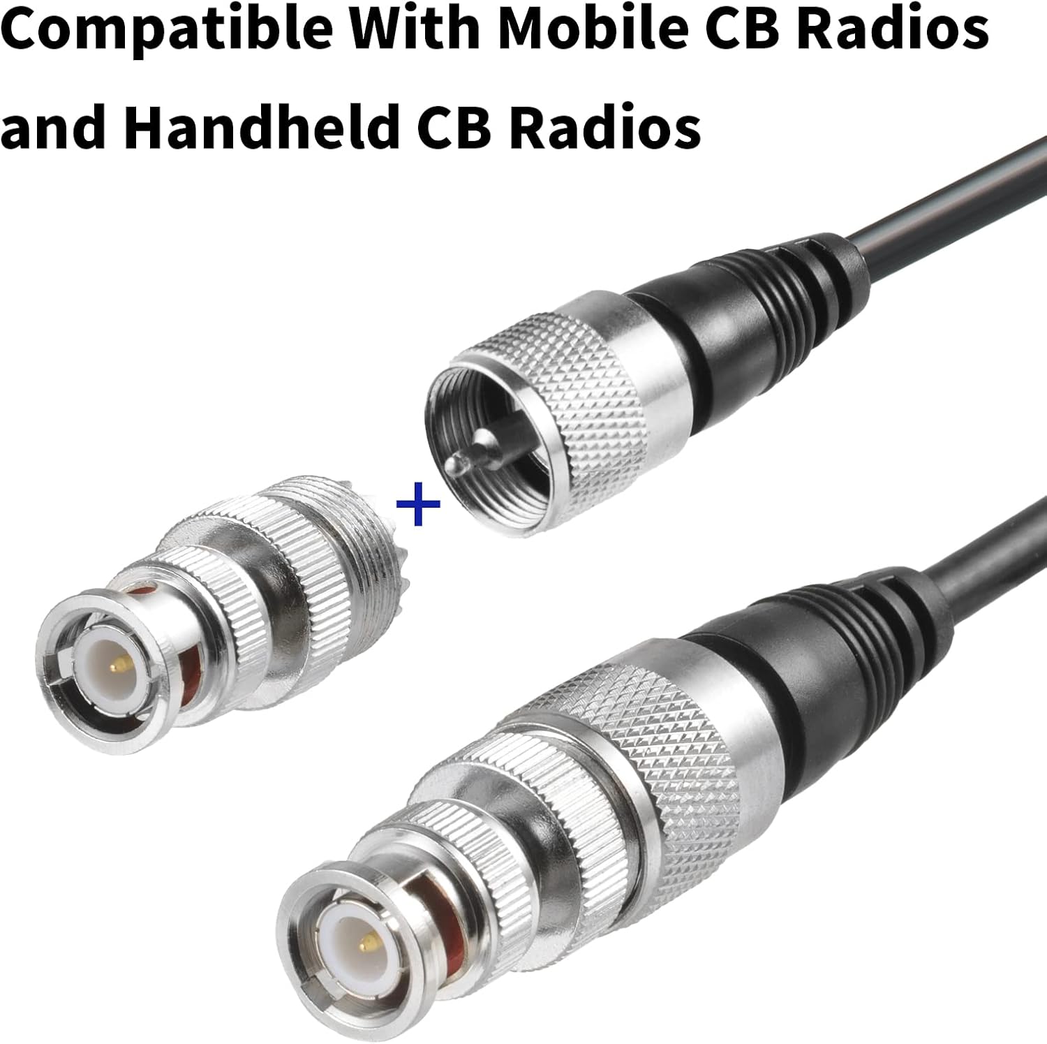 Long Range 27MHz Magnetic Base CB Radio Antenna with PL-259 BNC Male Connector for Mobile/Car Radio Cobra Midland