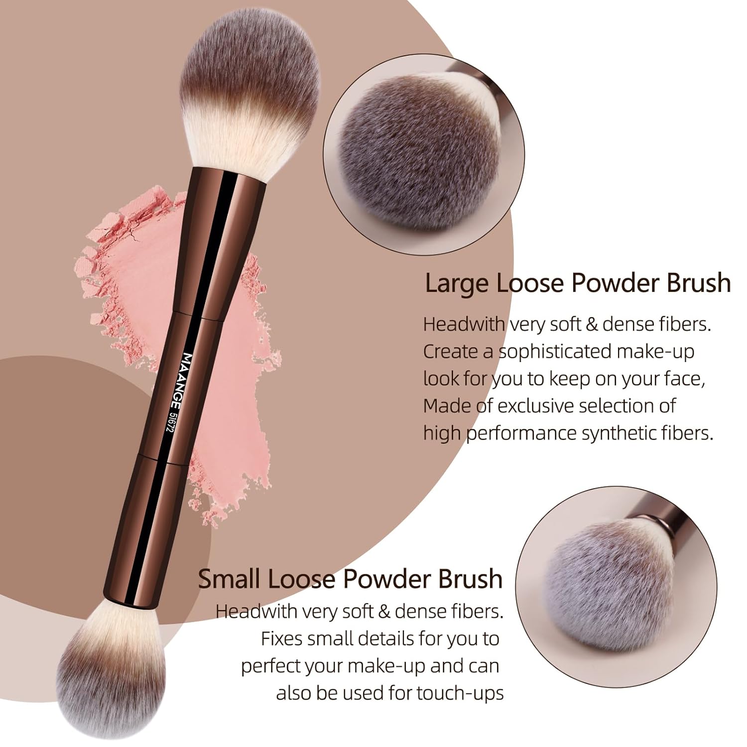 20 Pcs Makeup Brushes with Gift Box, Double-End Multi-functional Makeup Brushes for Blending Liquid Powder Concealer