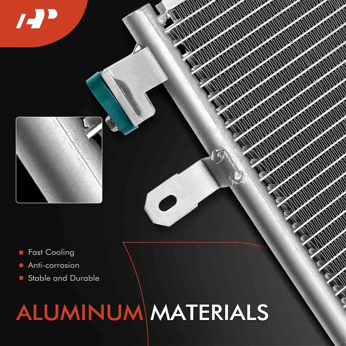 A-Premium Air Conditioning Condenser Compatible with Audi