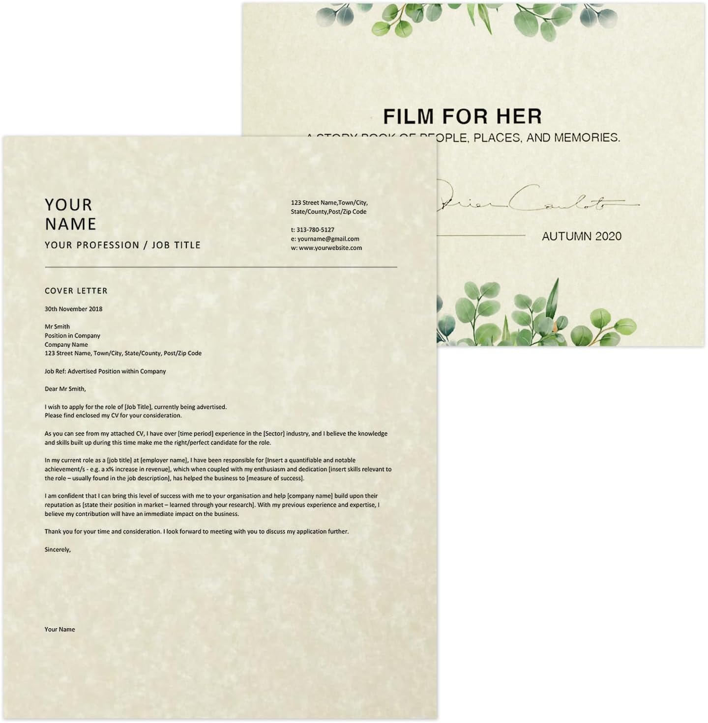 100 Sheets Certificate Paper, Resume Stationary Printer-Friendly Parchment Paper for Certificates, Resumes, Diplomas