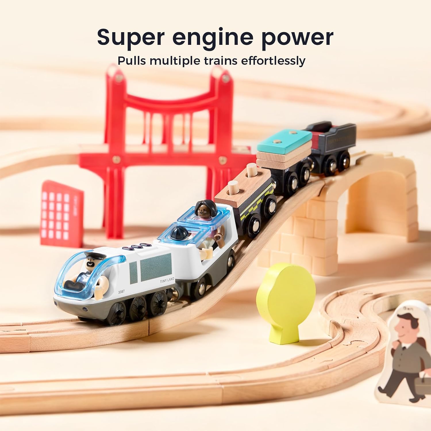 Battery Operated Action Locomotive Train for Track Set | Powerful Engine Bullet Train Set Compatible with Major Brand