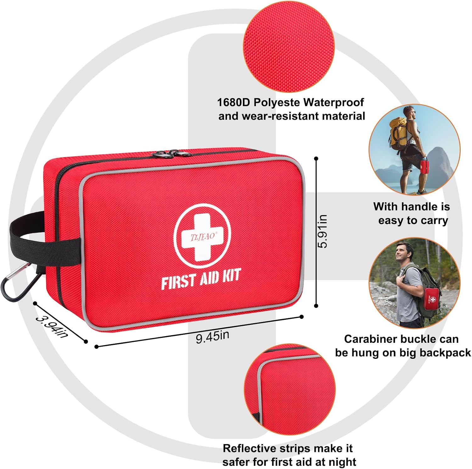 330 Piece First Aid Kit, Premium Waterproof Compact Trauma Medical Kits for Any Emergencies, Ideal for Home, Car