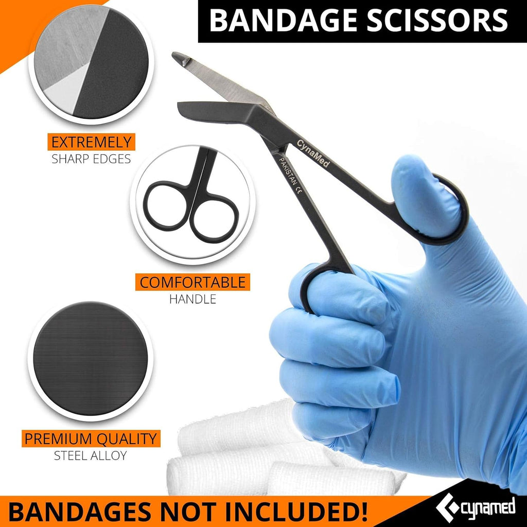 Medical Student Diagnostic Kit - Includes Reflex Hammer, Tuning Fork Set C 128hz and C 512hz, Bandage Scissors 5.5