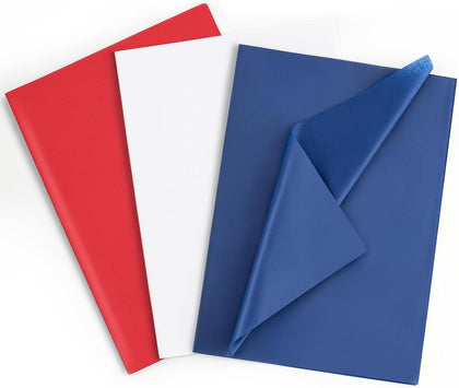 115 Sheets Red White & Blue Tissue Paper for Flag Day Gift Bags