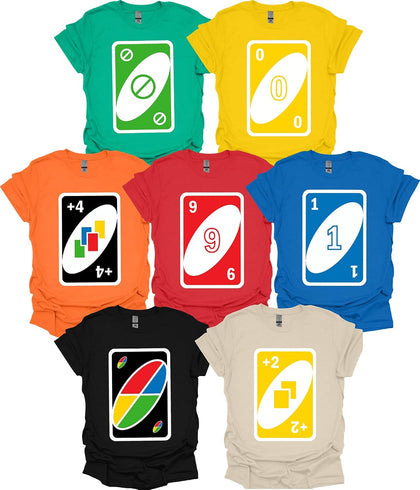 Group Halloween Shirts for Adults Matching Card Game Group Tshirts Family Matching Costume Shirt for Friends Board