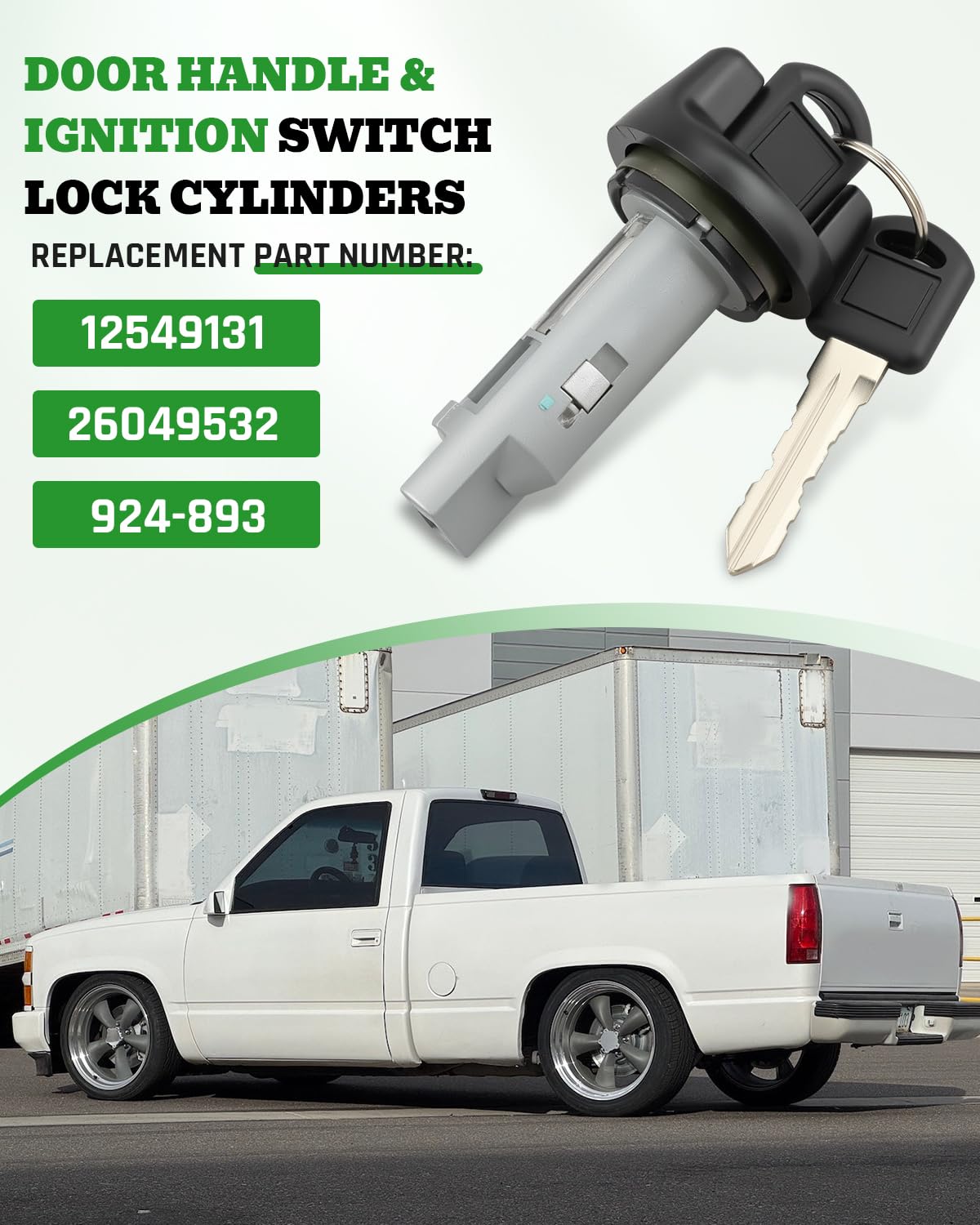 Door Handle & Ignition Switch Lock Cylinders Fit for Chevy C1500, for GMC