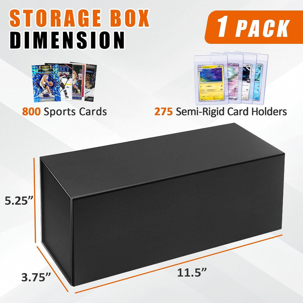 Semi Rigid Card Holder, Magnetic and Semi Rigid Card Storage Box – 1ct, Black