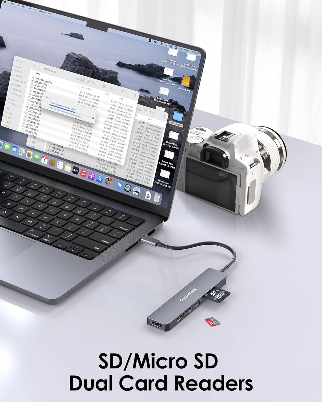 USB C Hub with 100W Charging, 4K HDMI, Dual Card Reader, USB 3.0 & 2.0 Compatible MacBook Pro, New Mac Air/Surface