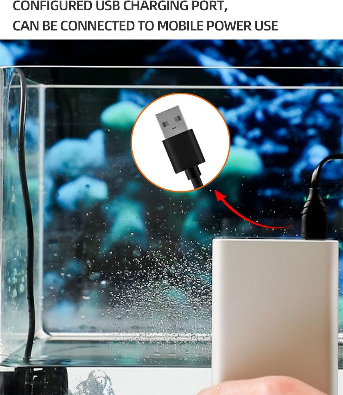 Mini Aquarium Pump Wave maker For Aquarium USB Power Connector 530GPH (2000L/H) Circulation Water Pump 5W DC 5V With